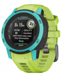 Смарт часовник Garmin - Instinct 2 S Surf, 40mm, зелен/син - 2t